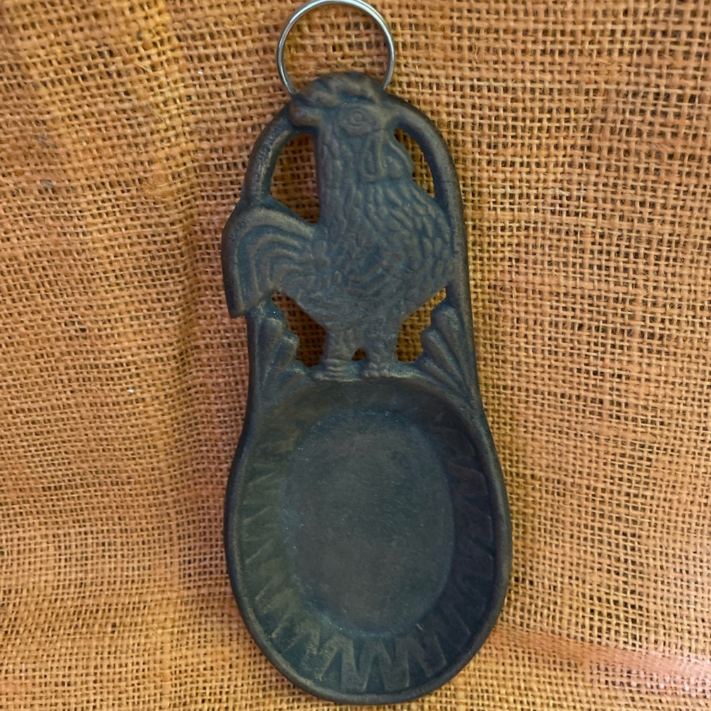 Rooster Wall/Spoon Rest, Cast Metal, Vintage, Rustic - Picture 2 of 8